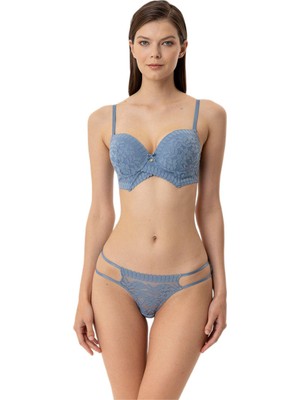 Pierre Cardin Kadın Mavi Milan Pushup Sütyen Takımı 4881