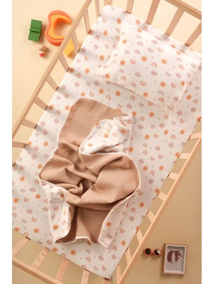 Bondberro Bebek ve Çocuk Uyku Seti 80 X 130 CM ( Battaniye , Lastikli Çarşaf ,Yastık Kılıfı ) %100 Pamuk ( Güneş )