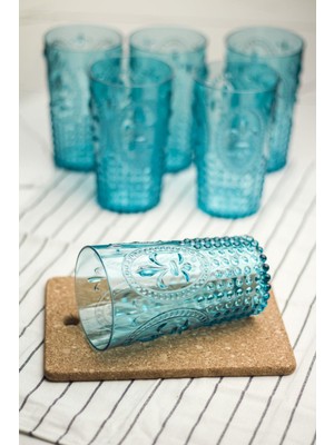 Akrilik Aquamarin 6'lı Uzun Bardak & Su Meşrubat Bardağı 750 ml ( Büyük Boy & Cam Değildir )