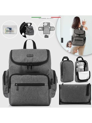 Elele Elelelife Flora 2 4in1 Anne Bebek Bakım Çantası Gri