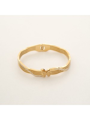 Stainless Steel Kelebek Desenli Çelik Kelepçe