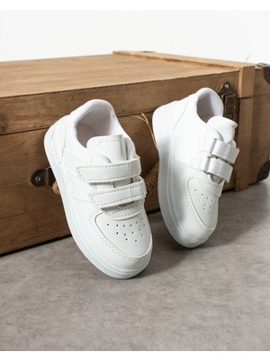 Albishoes Erkek - Kız - Çocuk Bebek Unisex Işıklı Cırtlı Air Okul Ayakkabısı Sneaker Spor Ayakkabı