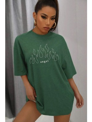 Only Trendwear Unisex White Angel Baskılı T-Shirt