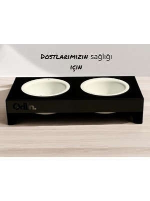 Mama Kabı Çelik Kase Kedi Köpek Mama Kabı 2'li Odlin 1 Litre Hacim