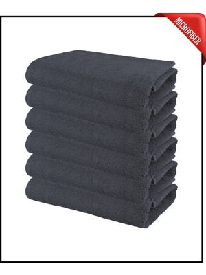 6 Adet Büyük Boy Mikrofiber 50X90CM, Fitness Havlusu , Spor Havlusu , Kuaför Havlusu