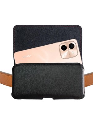 Vivo Y28 Kemer Kılıf Kapaklı Bel Kemer Kılıfı