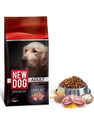 New Dog Kuzu Etli & Pirinçli Yetişkin Köpek Maması 15 kg