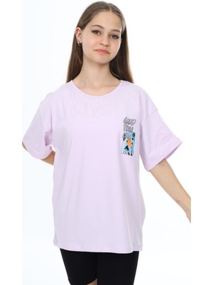 Toontoy Kız Çocuk Baskılı Tişört