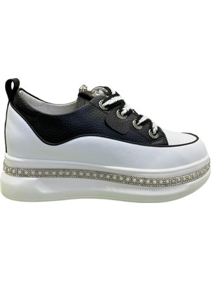 Orijinal Guja 308-1 Taşlı Deri Dolgu Topuklu Spor Ayakkabı