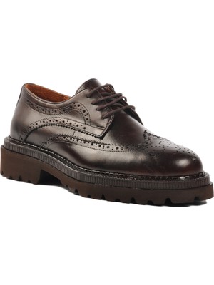 Ayakmod Kahve Deri Erkek Klasik Ayakkabı