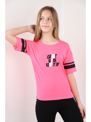 Toontoy Kız Çocuk Baskılı Tişört