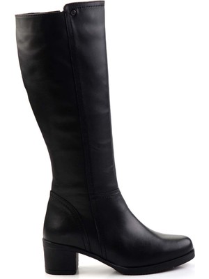 Bambi Siyah  Deri Kadın Çizme K03750151003