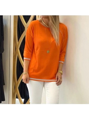 Kadın Yeşil Kolu Etek Ucu Simli Fakir Kol Ince Kazak