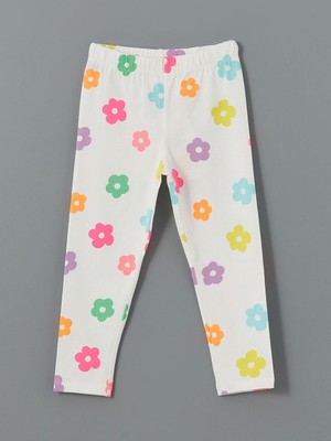 Lcw Kids Beli Lastikli Çiçekli Kız Çocuk Tayt