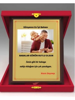 Özcan Tasarım Kişiye Özel Babalar Günü Plaketi - Babaya Plaket ( Büyük Boy )