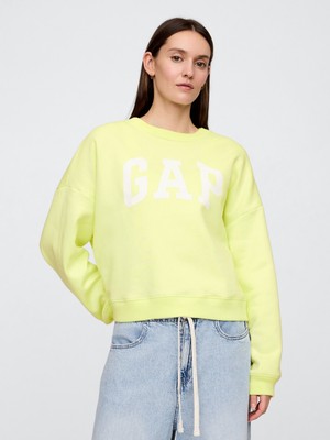 Kadın Sarı Gap Logo Fleece Sweatshirt