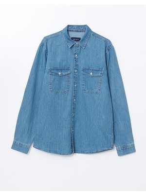 Lcw Jeans Regular Fit Uzun Kollu Erkek Jean Gömlek