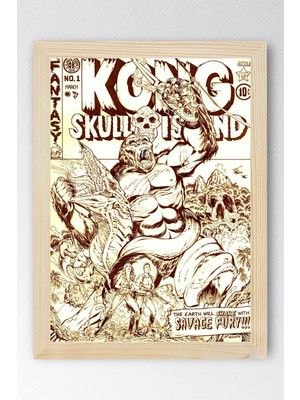 Kong Skull Island Çerçeveli Tablo - Kafatası Adası Film Posteri Tablo