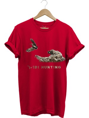 Widi Avcılık Widi Hunting Çulluk Fermalı English Setter Tasarım Baskılı Pamuk Regular Fit T-Shirt