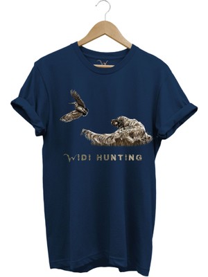 Widi Avcılık Widi Hunting Çulluk Fermalı English Setter Tasarım Baskılı Pamuk Regular Fit T-Shirt