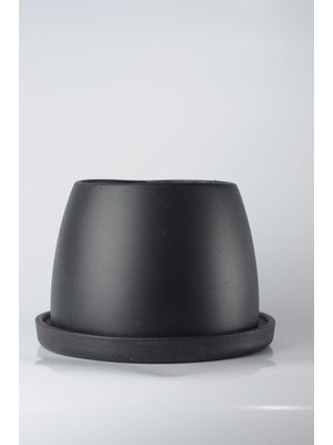 Bibitki El Yapımı Tasarım Siyah Saksı 1.25 Litre