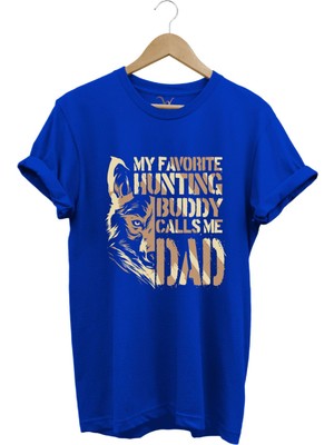 Hunting Avcılık Kurt Poster Baskılı %100 Pamuk Regular Fit Bisiklet Yaka T-Shirt