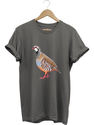 Avcılık Keklik Avcılığı Keklik Kuşu Baskılı Regular Fit %100 Pamuk T-Shirt