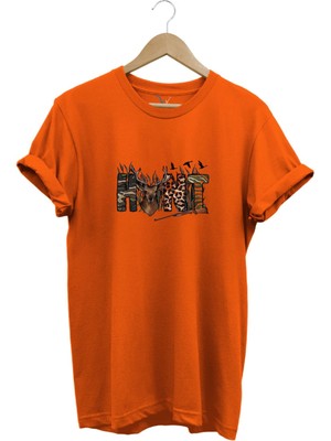 Avcılık Hunter Outdoor Geyik Tasarımlı Hunt Yazı Baskılı %100 Pamuk Regular Fit T-Shirt
