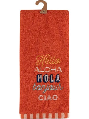 %100 Pamuk Ikili 40X66 cm Renkli & Nakışlı Koleksiyon Havlu Seti