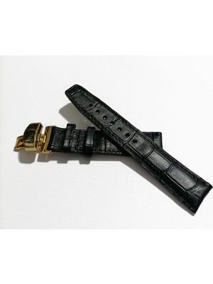 Fado &hertür Saate &uygun  Kelebek  Toka   20  Mm  Siyah   Kordon(169)   Altın Rengı  Toka