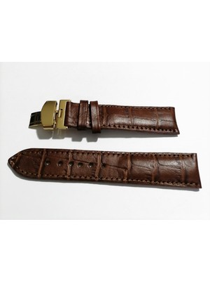 Fado &hertür Saate &uygun  Kelebek  Toka  24 Mm  Kahve Kordon   (193)  Altın  Toka