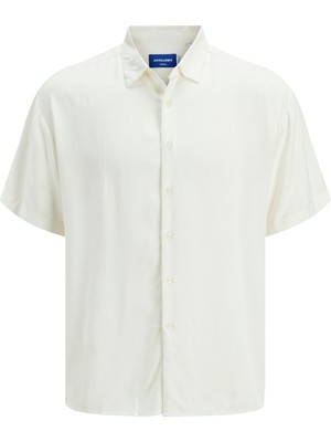 Jack&jones Joshua Viscose Erkek Beyaz Klasik Yaka Gömlek