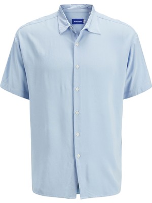 Jack&jones Joshua Viscose Erkek Mavi Klasik Yaka Gömlek