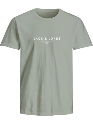 Jack&jones Blaharris Crew Neck Erkek Gri Yuvarlak Yaka Tişört