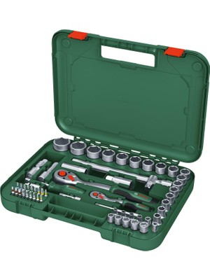 Bosch 1/4 ve 1/2 Cırcırlı Somun Sıkma Seti 56 Parça Yüksek Kaliteli Malzeme ile Dayanıklı
