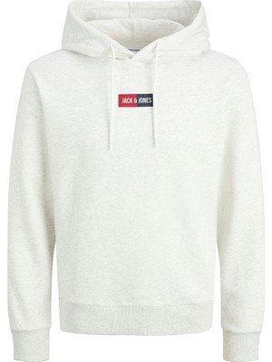 Jack & Jones JJPAN SWEAT HOOD Beyaz Erkek Sweatshirt