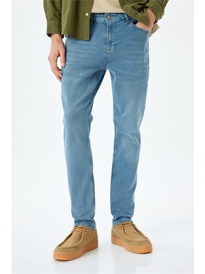 Koton Mıcheal Skinny Açık Indigo Erkek Jean Pantolon 5SAM40045ID