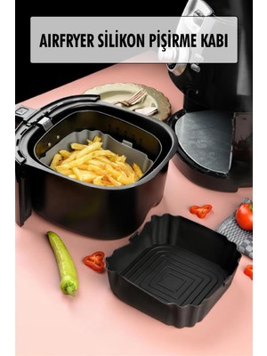Depa Bütün Airfryer'lere Uyumlu Siyah Silikon Pişirme Kabı