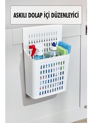 Depa Askılı Dolap Içi Düzenleyici & Sepet Raf Organizeri & Çok Amaçlı Düzenleyici & Deterjanlık Şampuanlık
