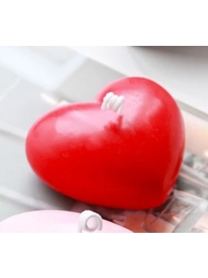 Morlalem 3 Boyutlu 7,3 cm Kalp Silikon Kalıp K-1263, Kokulu Taş Sabun Alçı Mum Kalıbı