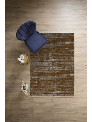 Napoli Home Dijital Baskılı Sade Düz Model Yıkanabilir Kaymaz Yolluk Mutfak Salon Halısı, Sade-67-Kahve,