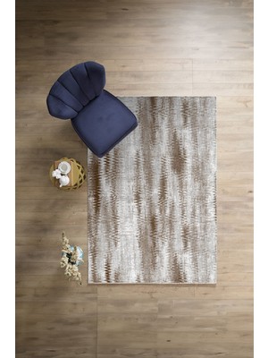 Napoli Home Dijital Baskılı Sade Motifli Yıkanabilir Kaymaz Yolluk Mutfak Salon Halısı, Sade-98-Kahve,