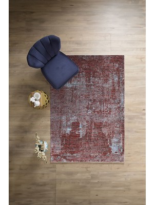 Napoli Home Dijital Sade Modern Dekoratif Yıkanabilir Kaymaz Yolluk Mutfak Salon Halısı, Sade-82-Bordo,