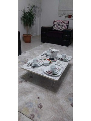 Dzgn Home Ahşap Dikdörtgen Yer Sofrası-Hamur Açma Masası