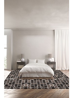 Napoli Home Baskılı Kaymaz Yıkanabilir Patchwork Leopar Desenli Üçlü Yatak Odası, Yo-Patchwork-24-Vizon,