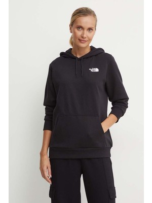 Kadın Simple Dome Kapüşonlu Sweatshirt - Siyah