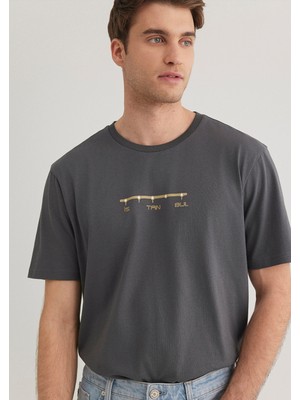 Mavi Antrasit Istanbul Tişört 0612452-85309