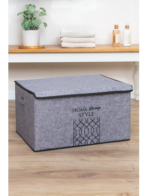 Tekno Trust Keçe Kapaklı Baskılı Çok Amaçlı Mega Plus Kutu 57 x 41 x 31  cm