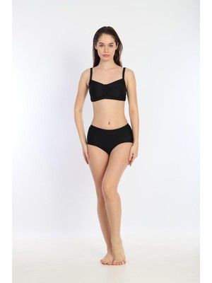 Rapapa Kadın Ince Askılı Ayarlanabilir Bikini 7277 Siyah
