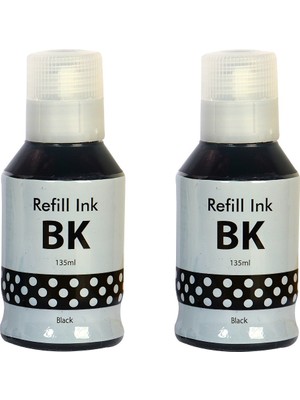 Refill İnk Rng Canon GI 40- 41 Mürekkep Uyumlu Modeller G1420, G3420, G2420, G2460, G3460 (MUADİL) siyah 135 ml Kutusuz Mürekkep 2 Li